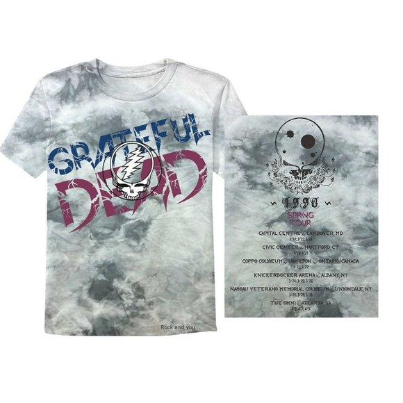 Grateful Dead Spring Tour 1990 Logo Tie Dye rock Official T-Shirt L NWT - Picture 1 of 5